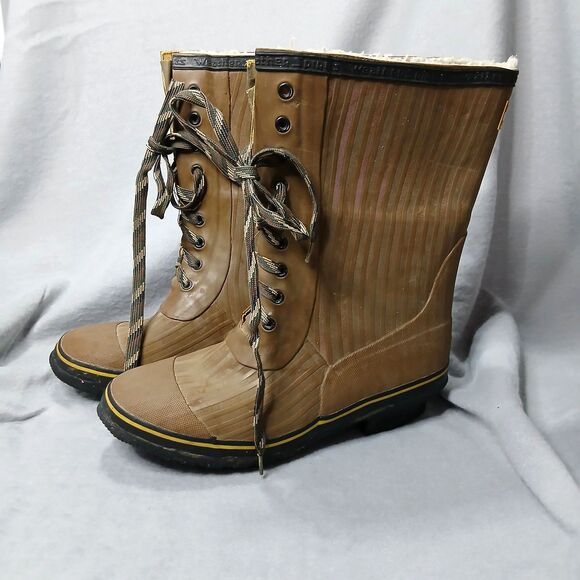 Weather Spirits Insulated Waterproof Boots Steel Shank Fishing Hunting Mens Sz 9 - Picture 2 of 13